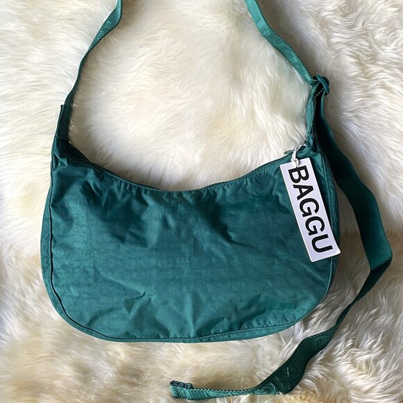 NWT Baggu Crescent Bag Medium - Cypress - Picture 2 of 9